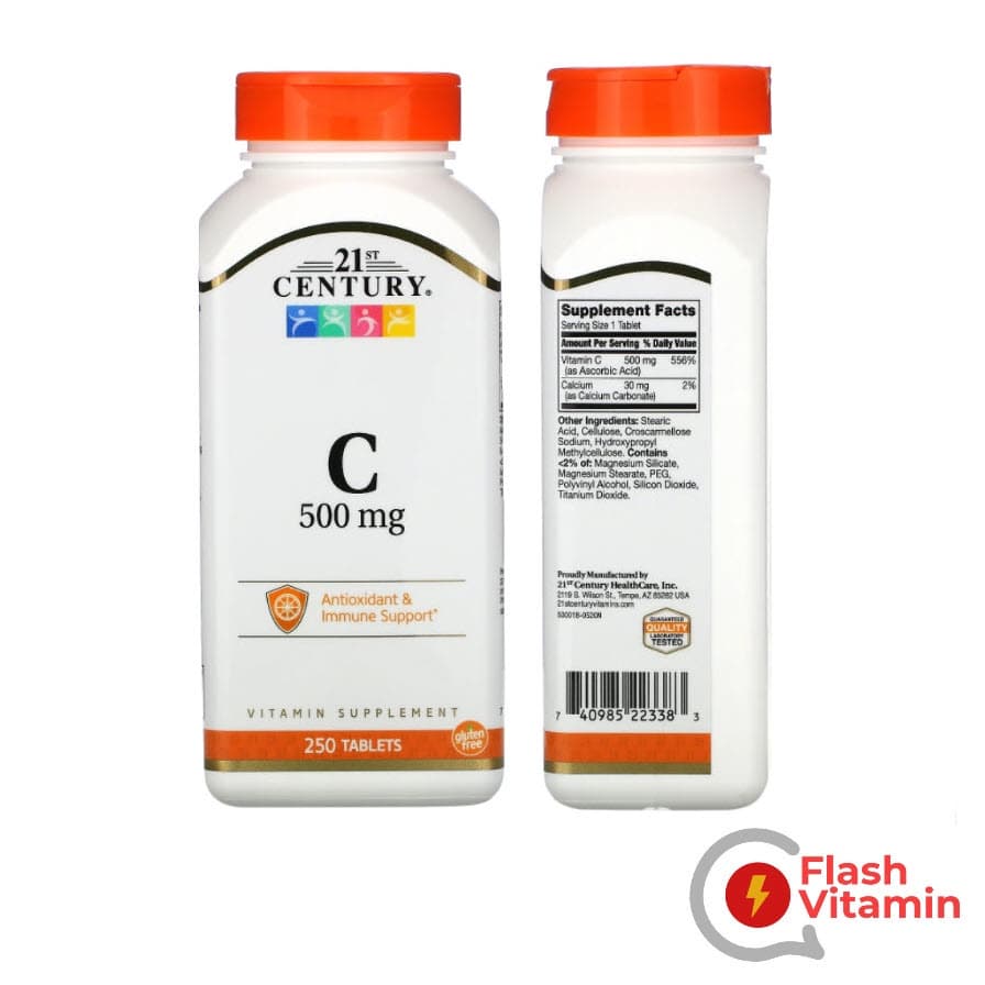 ขวดเล็ก / ใหญ่ 21st Century Vitamin C 500 / 1,000 mg - วิตามิน ซี เสริมภูมิต้านทาน รูปที่ 4