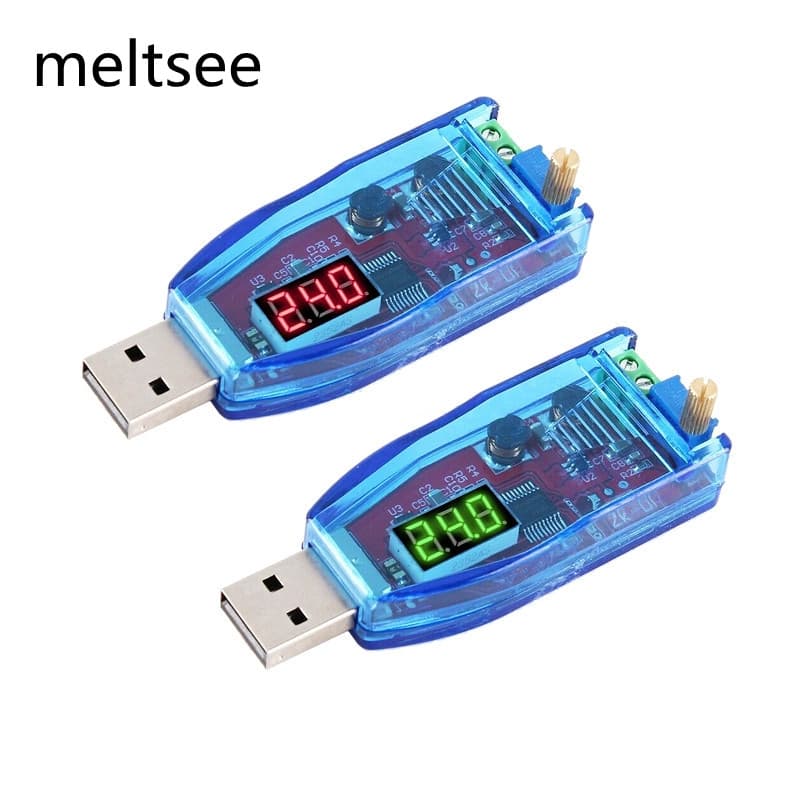 Dc-DC 5V เป็น 3.3V 9V 12V 24V USB แบบลดค่า DC 1.0V-24V โมดูลแปลงพลังงานไฟฟ้า รูปที่ 1