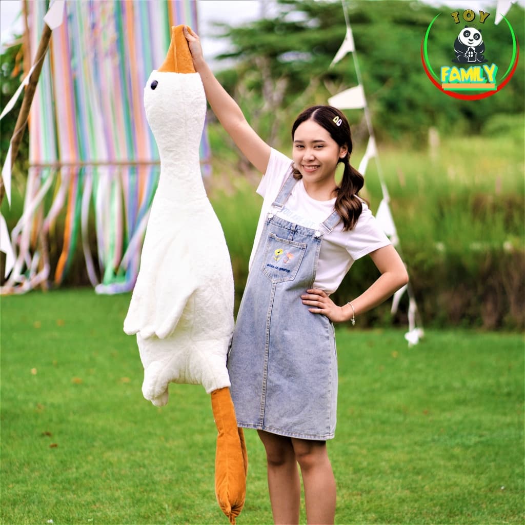 ตุ๊กตาครอบครัวห่านสีขาว ขนาด 50CM 90CM 130CM 160CM 190CM ขนนุ่มนิ่มน่ากอดมาก เขียนการ์ดอวยพรได้ ของขวัญวันครบรอบ รูปที่ 8