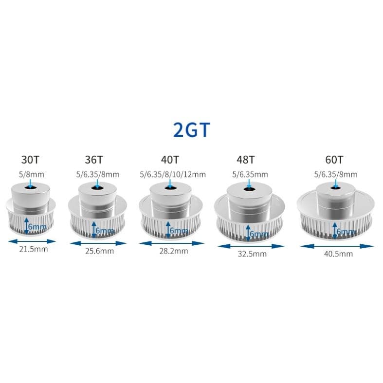 พูเล่ Timing Pulley BF 2GT-6mm. 30 ฟัน หน้ากว้างสายพาน 6mm. 10mm. รูปที่ 4