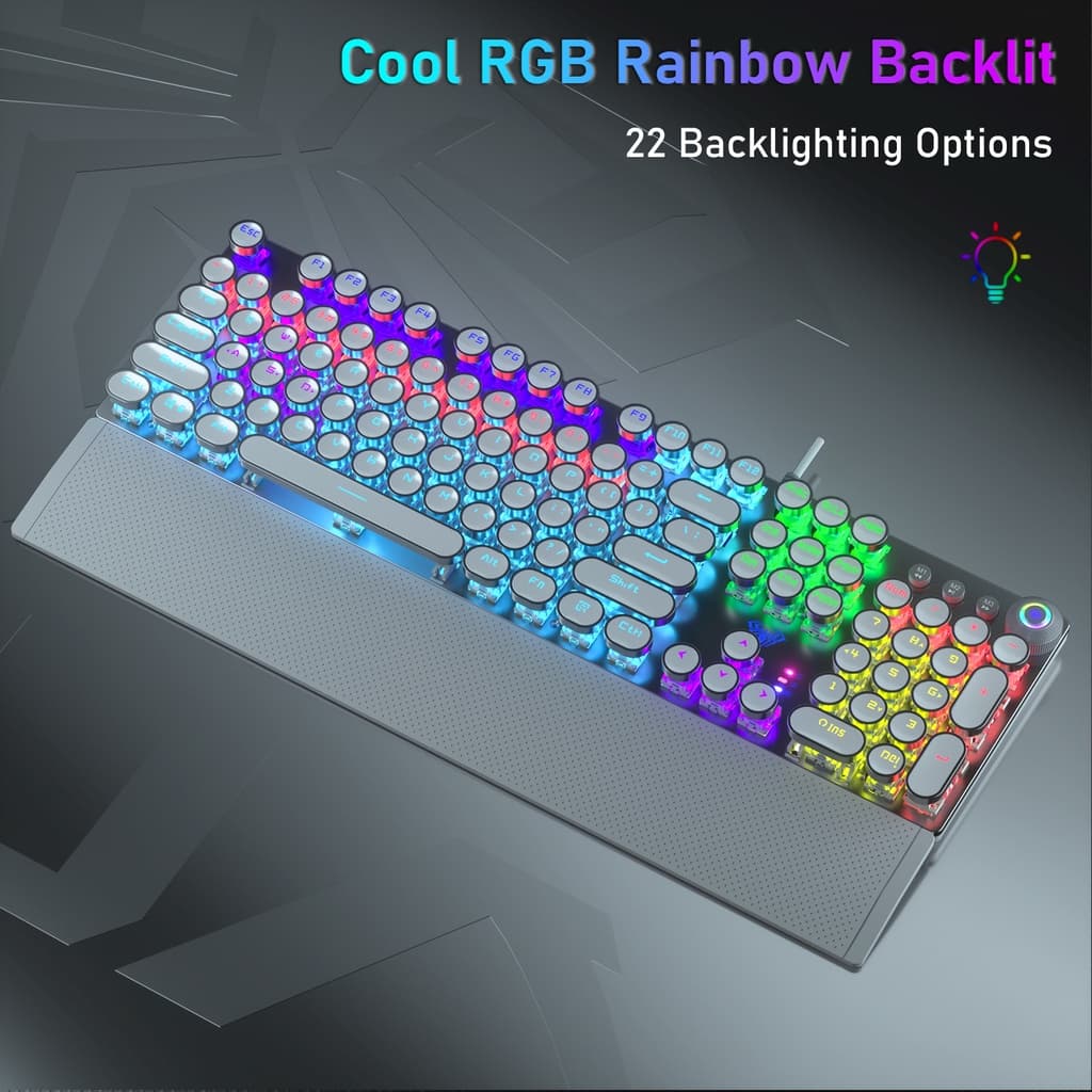 Aula F2088W PUNK คีย์บอร์ดเกมมิ่ง มัลติมีเดีย พร้อมไฟแบ็คไลท์ สําหรับ PC และแล็ปท็อป รูปที่ 6