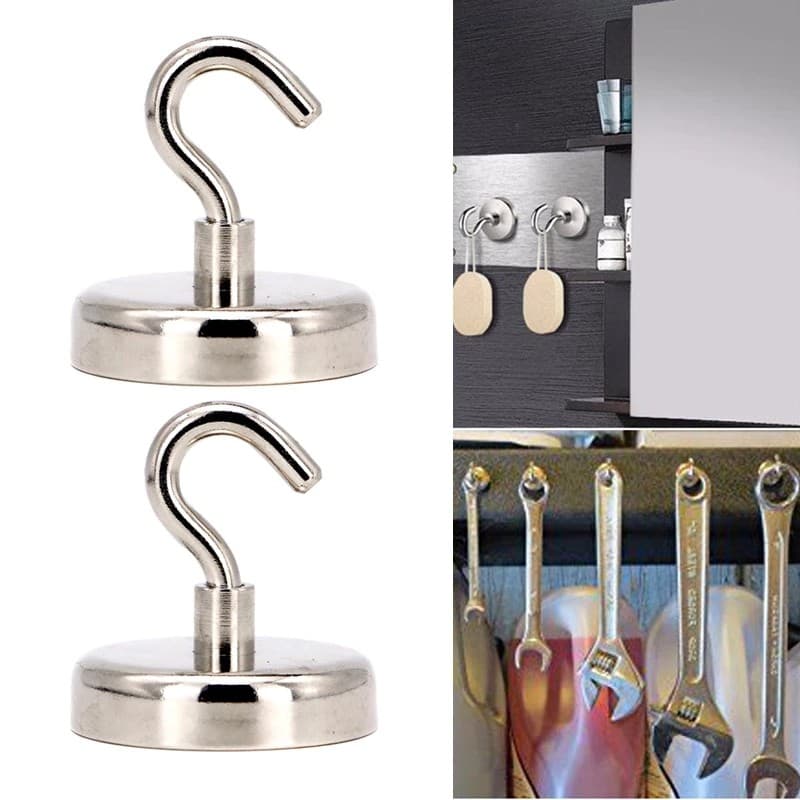 แม่เหล็กตะขอ Hook Magnet ตะขอแม่เหล็กทรงพลัง ตะขอเกี่ยว แขวนกุญแจ แม่เหล็กแรงสูง Neodymium magnet แม่เหล็กแรงดึงดูดสูง รูปที่ 7