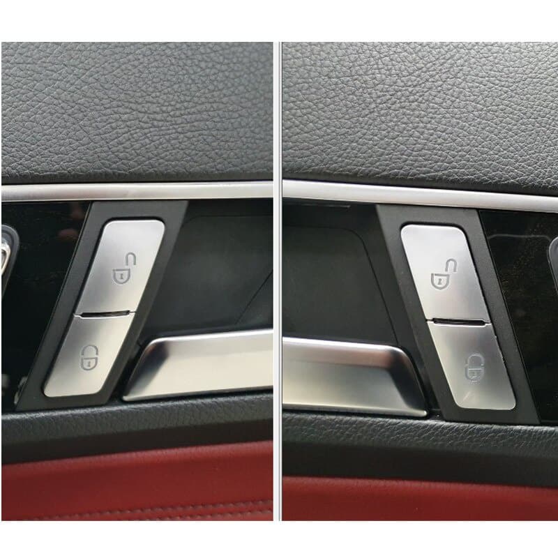 สติกเกอร์ตกแต่งปุ่มล็อคประตูรถยนต์ สําหรับ Mercedes Benz A B C W204 E W212 G CLA CLS GLK ML GL Class รูปที่ 5