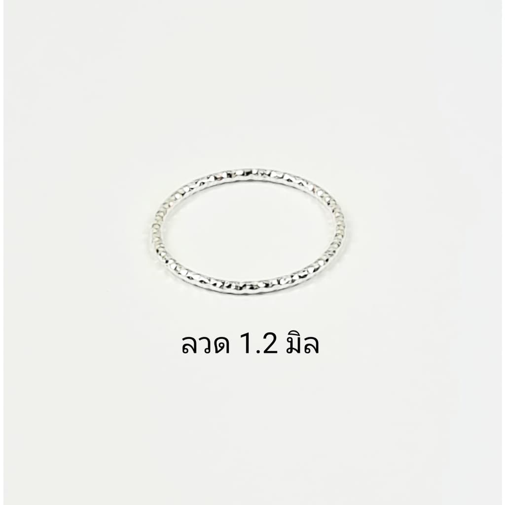 แหวนลวดตัดลาย 1 มิล, 1.2 มิล ทุบลาย เงินแท้92.5% แฟชั่น สไตล์มินิมอล เล็กๆ น่ารักๆ Major Silver รูปที่ 5