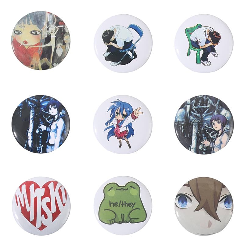 เครื่องประดับ เข็มกลัดโลหะดีบุก ลายการ์ตูน Totoro Neon Evangelion 100 แบบ รูปที่ 2