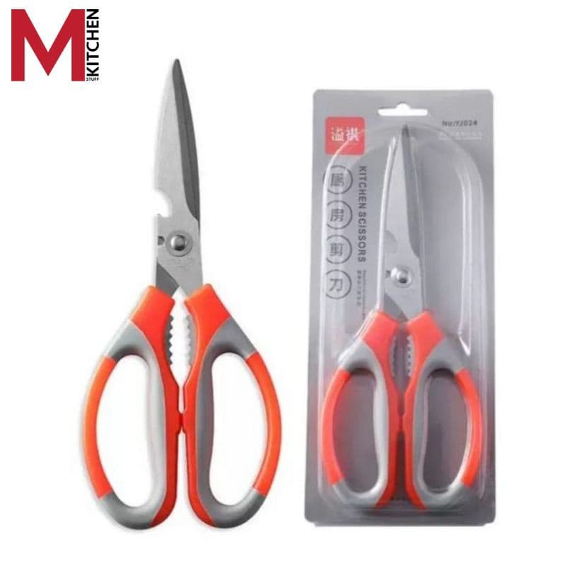 M KITCHEN YJ024 กรรไกร กรรไกรทำอาหาร สแตนเลส 3in1 สามรถเปิดขวดได้ รูปที่ 1