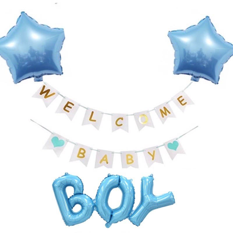 ชุดป้าย welcome baby ต้อนรับเด็กแรกเกิด ลูกโป่งต้อนรับเด็กแรกเกิด ลูกโป่งวันเกิด ชุดเด็ก ของขวัญเด็กแรกเกิด รูปที่ 2