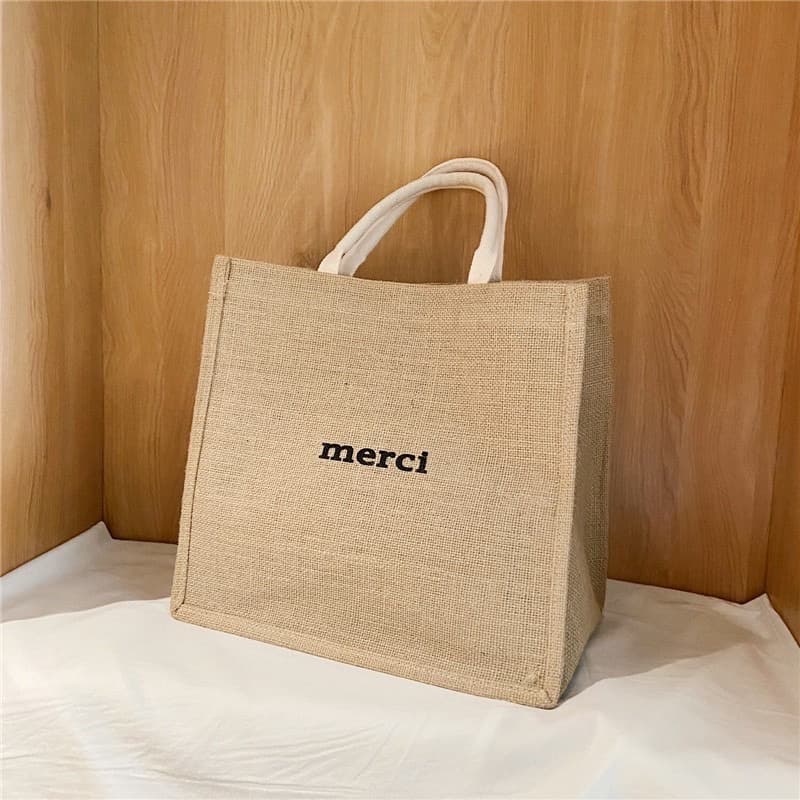 ถูกสุด กระเป๋าช้อปปิ้ง merci ใบใหญ่ รูปที่ 7