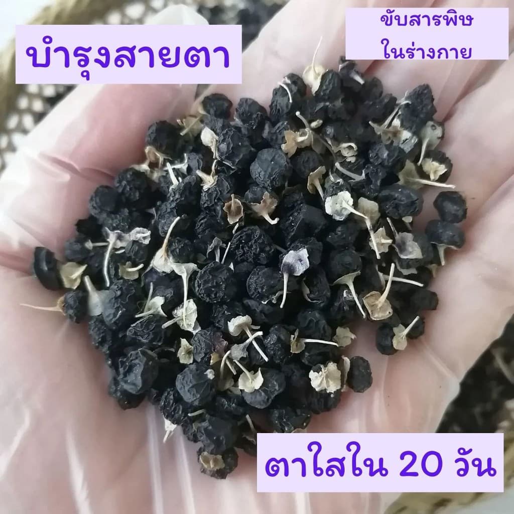 โกจิเบอร์รี่ดำ Black Goji Berry เกรดพรี่เมี่ยม แบบกระปุก 100กรัม จากไทย รูปที่ 2
