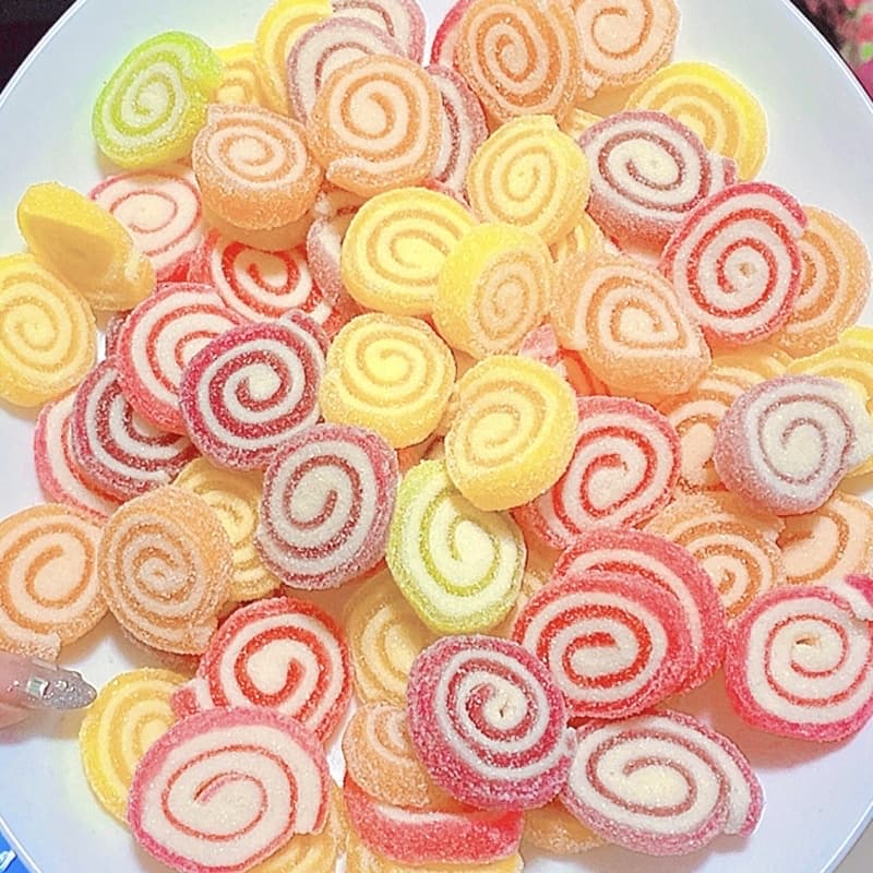 เยลลี่โรลน้ำตาล เกรดนำเข้า หวานน้อย เคี้ยวเพลินนนน รูปที่ 6
