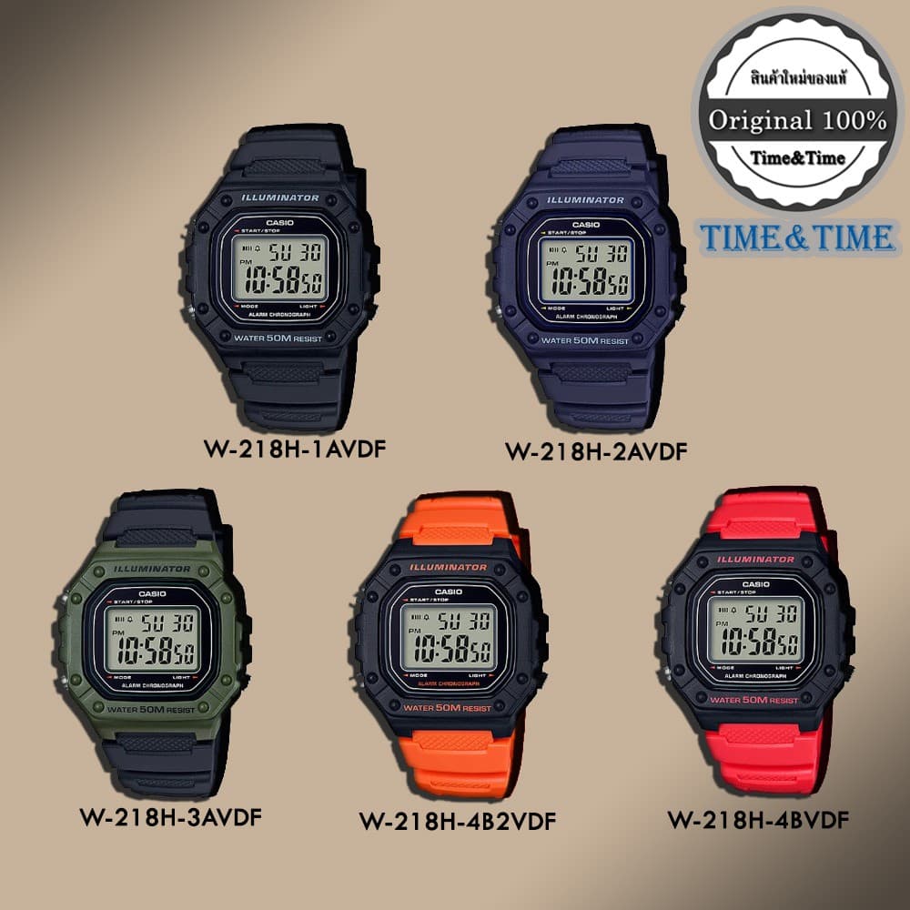 นาฬิกา CASIO รุ่น W-218H สินค้าใหม่ ของแท้ รับประกัน 1 ปี ใส่ได้ทั้งผู้ชายและผู้หญิง รูปที่ 1