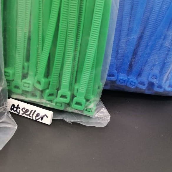 เคเบิ้ลไทร์ 12นิ้ว สี​ขาว​สีดำ สายรัดพลาสติก cabletie ถุงละ100เส้น รูปที่ 2