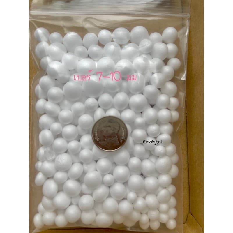 เม็ดโฟมสีขาววัสดุตกแต่งประดิษฐ์Diyใส่กล่องของขวัญของปัจฉิม 50g/100gมี6เบอร์กันกระแทกใส่หมอนใส่ตุ๊กตาใส่เก้าอี้ รูปที่ 7