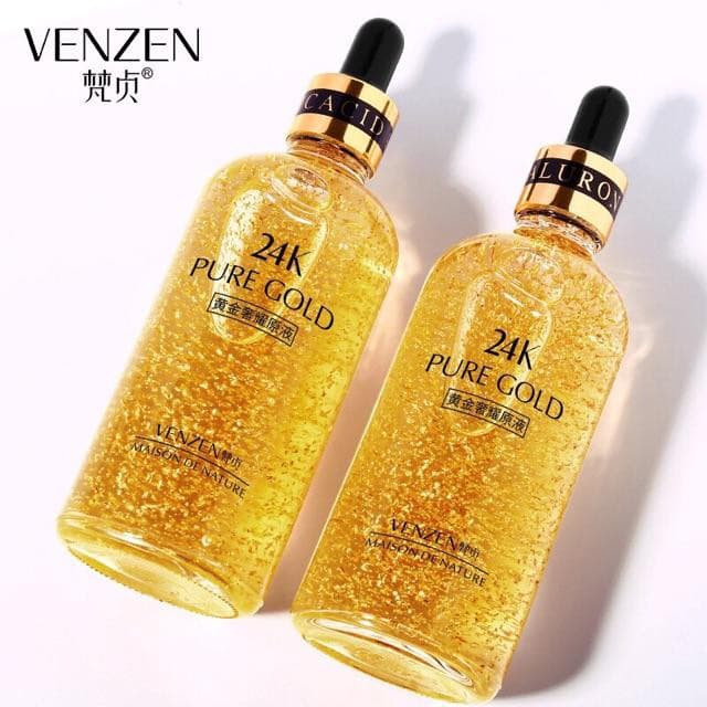 เซรั่มเพียวโกลด์ VENZEN 24K PURE GOLD SERUM 100ml. เซรั่มทองคำบริสุทธิ์ 24k ลดริ้วรอย หน้าขาวใส รักษาฝ้า กระ ยกกระชับผิว รูปที่ 2