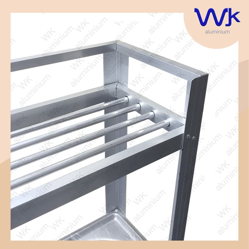 ซิ้งค์ล้างจาน อ่างล้างจาน 1 หลุม 3 ชั้น + ชั้นต่อบน 42x85x120 ซม. #WK523T รูปที่ 3