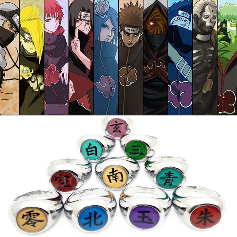 แหวนคอสเพลย์ การ์ตูนนารูโตะ Akatsuki Uchiha Sasuke Itachi Sharingan สามารถปรับได้ สําหรับผู้หญิง และผู้ชาย รูปที่ 2