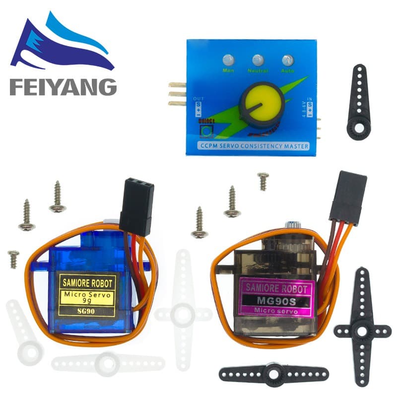เครื่องบินเฮลิคอปเตอร์บังคับ ขนาดเล็ก 9 กรัม Servo SG90/MG90S RC 250 450 รูปที่ 1