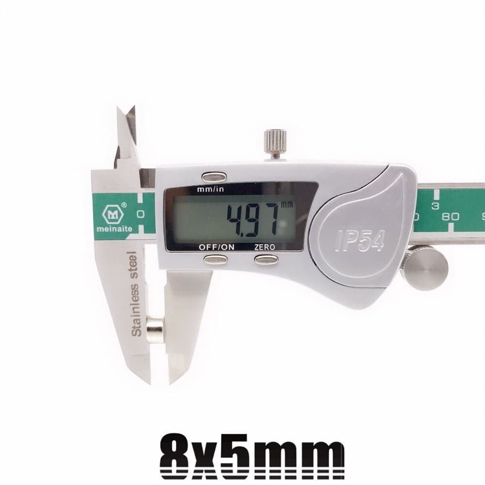 5/10ชิ้น แม่เหล็ก 8x5มิล Magnet Neodymium 8*5mm แม่เหล็กแรงสูง กลมแบน ขนาด 8x5mm แม่เหล็กนีโอไดเมียม 8*5มิล รูปที่ 2