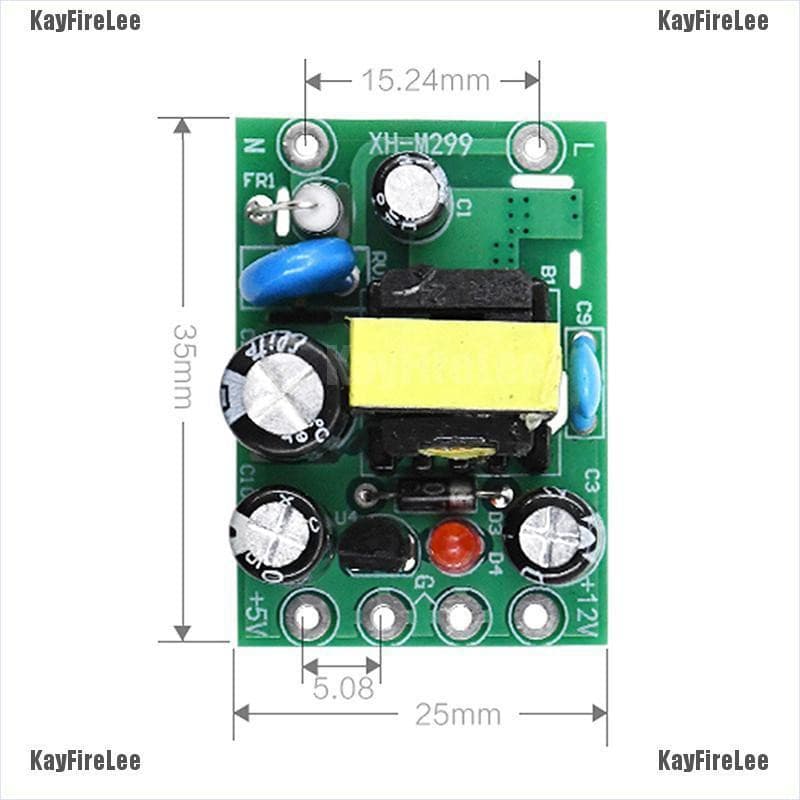 Kayfirelee Ac - อะแดปเตอร์แปลง Dc Ac 110 V 220 V To Dc 12v 0 บอร์ด 2 A + 5 V รูปที่ 5