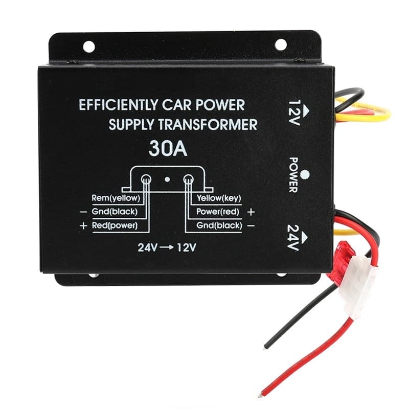10A/30A/60A/100A 120W/360W/720W/1200W รถ ตัวแปลงพาวเวอร์ซัพพลายสเต็ปดาวน์อินเวอร์เตอร์ 24V ถึง 12V รูปที่ 6