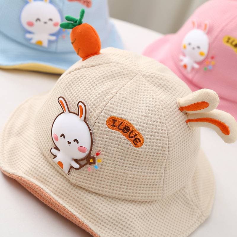 หมวกเด็ก 6เดือน-24เดือน รอบหัว:46-48 cm. หมวกบักเก็ตติดตุ๊กตากระต่าย รูปที่ 8
