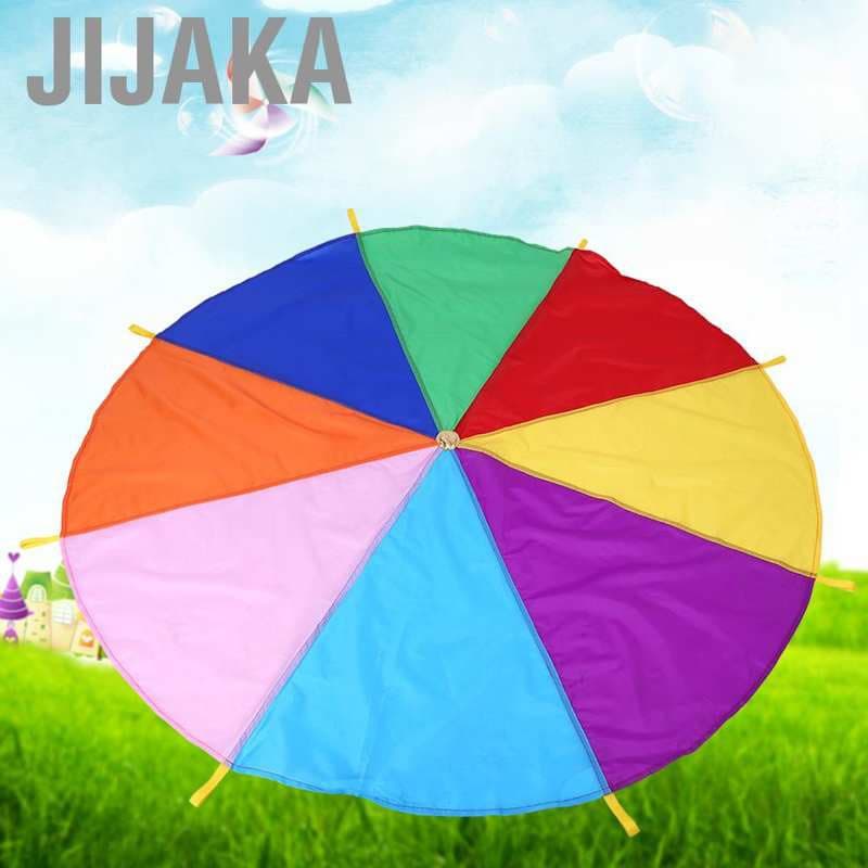 Jijaka 2m Kids Rainbow Parachute การพัฒนาเกมกลางแจ้งกิจกรรมการออกกำลังกายกีฬา รูปที่ 8
