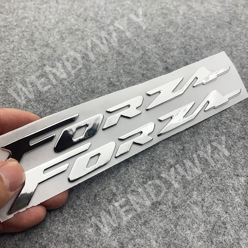 สติกเกอร์โลโก้ พลาสติกนิ่ม โครเมี่ยม 3D สําหรับตกแต่งรถจักรยานยนต์ HONDA Forza 150 250 300 350 750 รูปที่ 4
