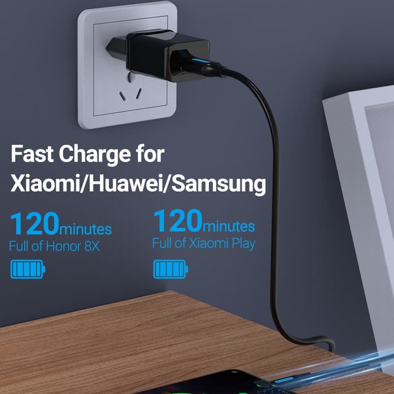 Vention สายชาร์จ Micro usb ชาร์จเร็ว 2A สาย Microusb สําหรับโทรศัพท์ Android สายชาร์จ Micro usb รูปที่ 2
