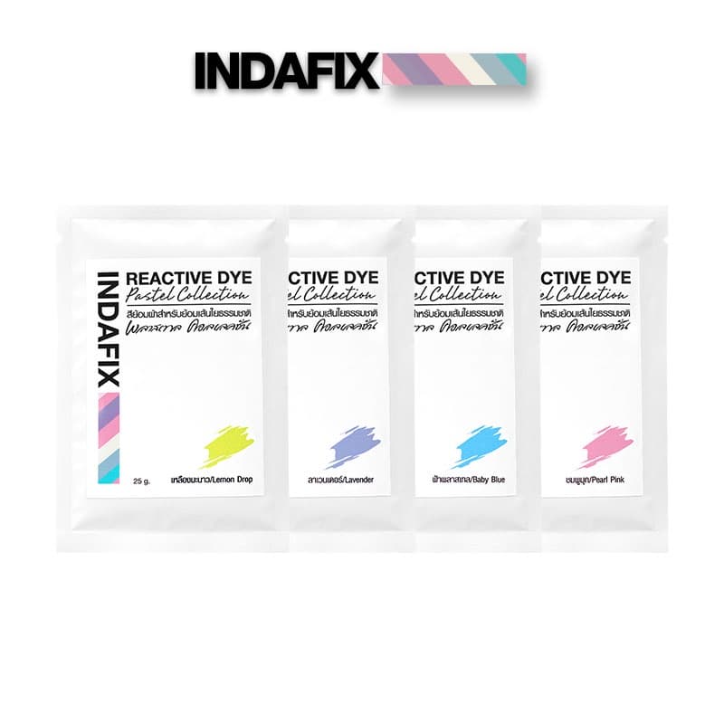 สีย้อมผ้า ยี่ห้อ INDAFIX Pastel Collection ขนาด 25 กรัม รูปที่ 5