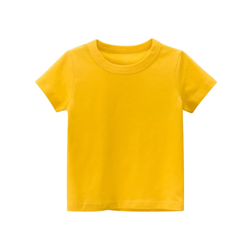 เสื้อยืดเด็กสีพื้น สไตล์ฤดูร้อน นื้อผ้าดี สำหรับเด็ก1-8ปี ts รูปที่ 4