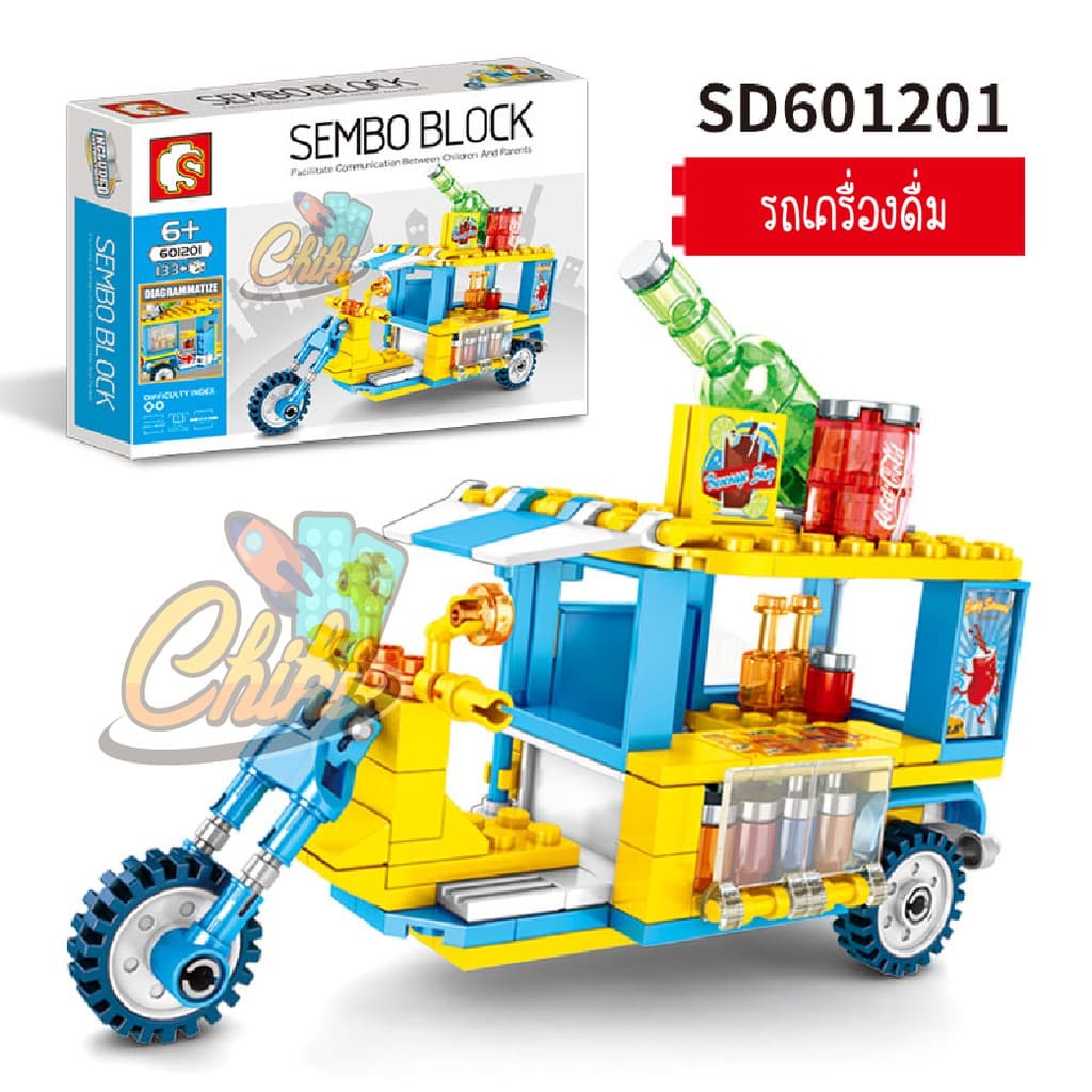 ชุดตัวต่อ รถร้านค้าสตรีทฟู้ด Sembo Block Street Food รูปที่ 7