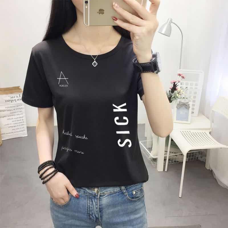 เสื้อแฟชั่นผู้หญิง แขนสั้น สไตล์เกาหลี สวมใส่สบาย รูปที่ 6