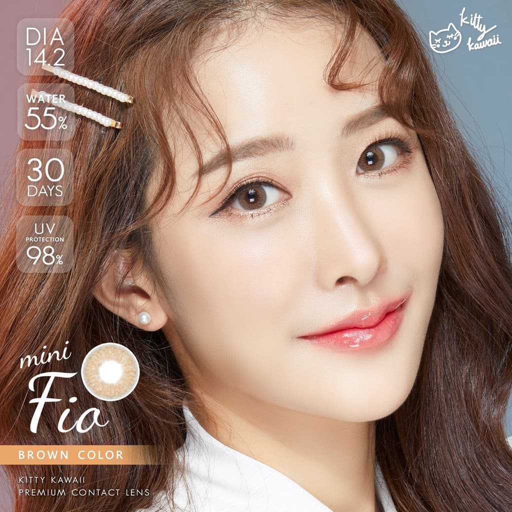 คอนแทคเลนส์Mini Fio Brown / Gray ขนาดมินิขายดี รูปที่ 5
