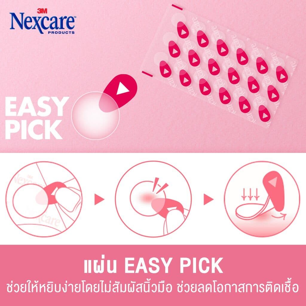 เน็กซ์แคร์ แผ่นซับสิว รุ่นขอบบาง 12 ชิ้น/Nexcare acne absorbing patch 12 s รูปที่ 5