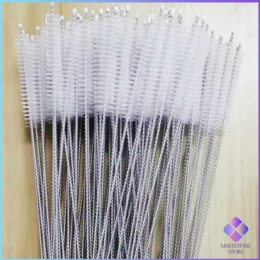 MahaThai แปรงล้างหลอดดูด จุกนม ขนไนล่อน ไม่ทำให้เป็นรอย Stainless steel soft straw straw brush รูปที่ 9
