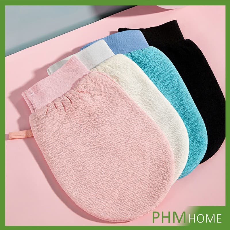 ถุงมืออาบน้ำอุปกรณ์อาบน้ำ อาบน้ำ ผลัดเซลล์ผิวที่ตายแล้ว bath gloves รูปที่ 1