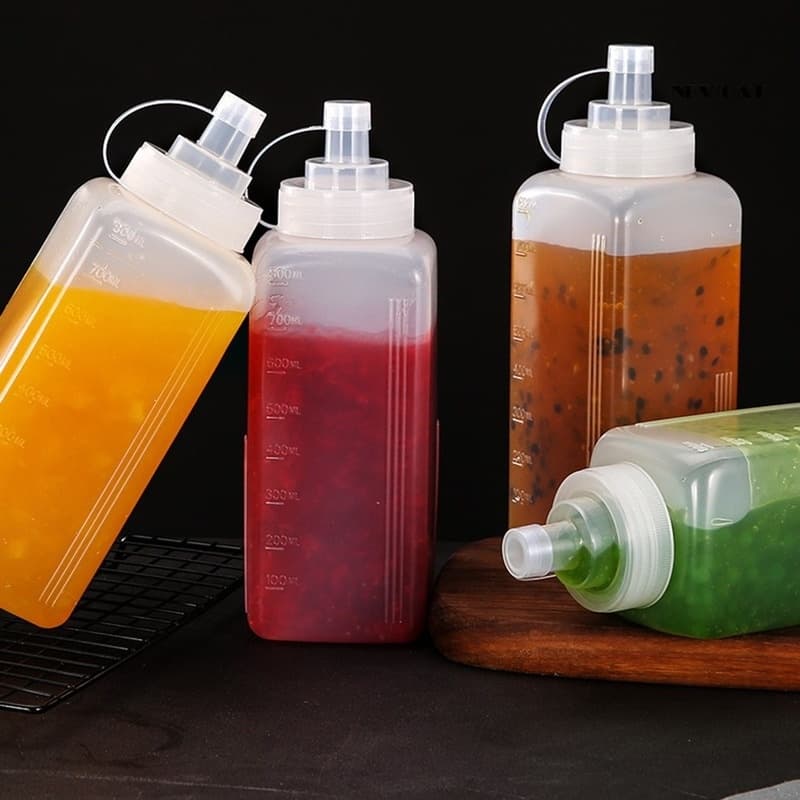 ขวดบีบซอส ขวดใส่น้ำเชื่อม ขวดบีบน้ํามันซอส 800/1000ml ขวดปรุงรสพลาสติกพร้อมฝาปิด ขวดใส่ซอส สําหรับห้องครัว รูปที่ 5