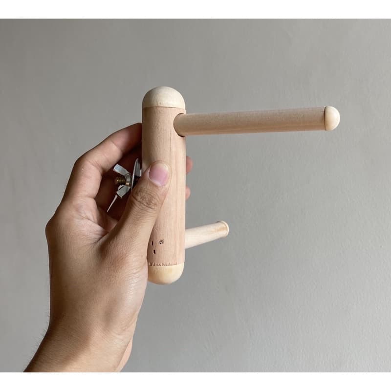 A-11 คอนยืนนกแก้วขนาดเล็ก มีที่ยืนสองข้าง 12.5*12cm รูปที่ 2