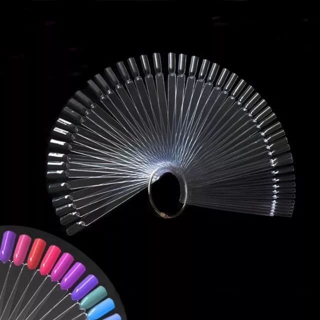 แผงทาสีตัวอย่างสีเล็บ แผงโชว์ใบพัด 50นิ้ว สีใส สีขุ่น สีดำ รูปที่ 6