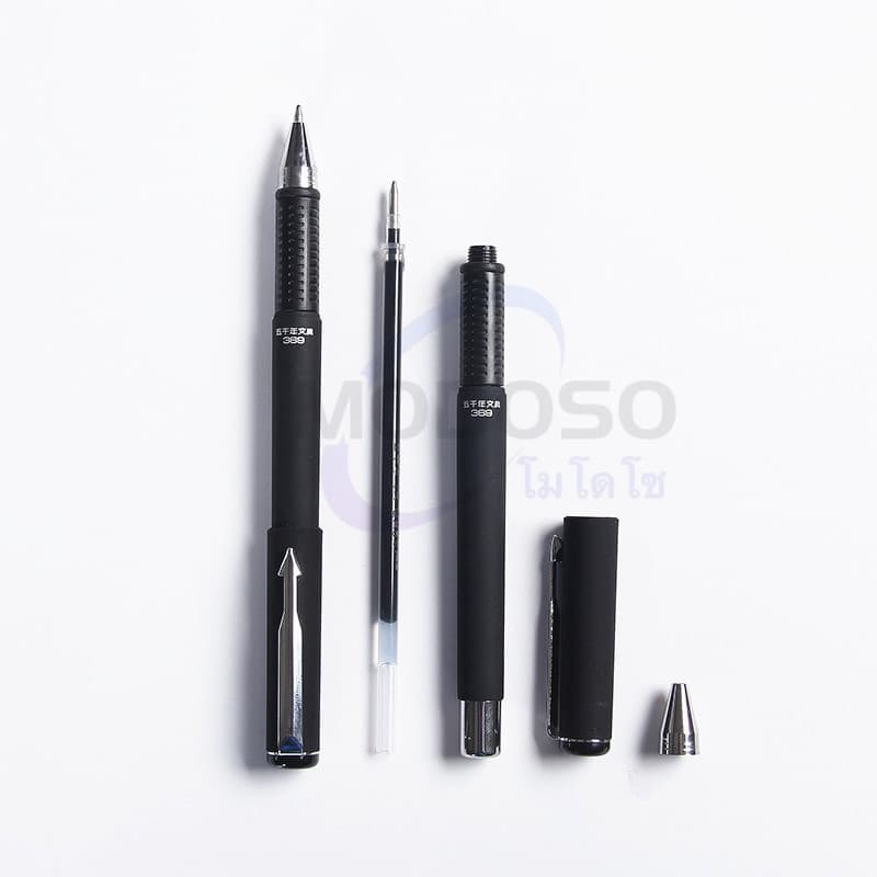 ปากกาเจล ขนาดเส้น 0.7mm รุ่น W-369 หมึกสีน้ำเงิน/ดำ/แดง แบบมีปลอกด้ามยาง สามารถเปลี่ยนไส้ได้ #pen#office รูปที่ 7