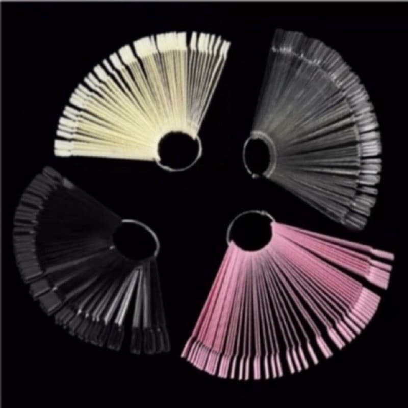 แผงทาสีตัวอย่างสีเล็บ แผงโชว์ใบพัด 50นิ้ว สีใส สีขุ่น สีดำ รูปที่ 2