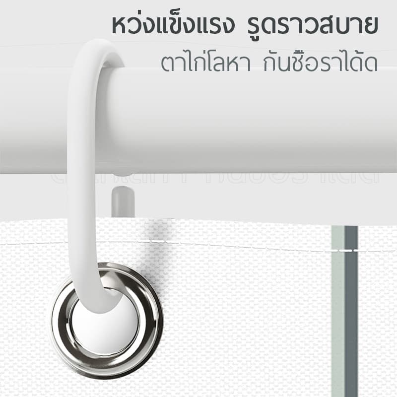 ม่าน ม่านอาบน้ำ ม่านห้องน้ำ 180*180 คุณภาพดีเยี่ยม ม่านห้องอาบน้ำ ผ้าม่านกันน้ำ มี6ลายให้เลือก รูปที่ 2
