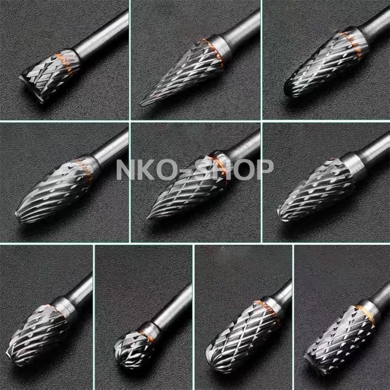 MT10 ดอกเจียร ชุดดอกเจียรคาร์ไบด์ แกน 3mm*หัว 6mm ดอกเจียรเหล็ก ดอกกัด ดอกคาร์ไบด์ คาร์ไบด์ ดอกสว่านเจียร ดอกเจียรโลหะ รูปที่ 2