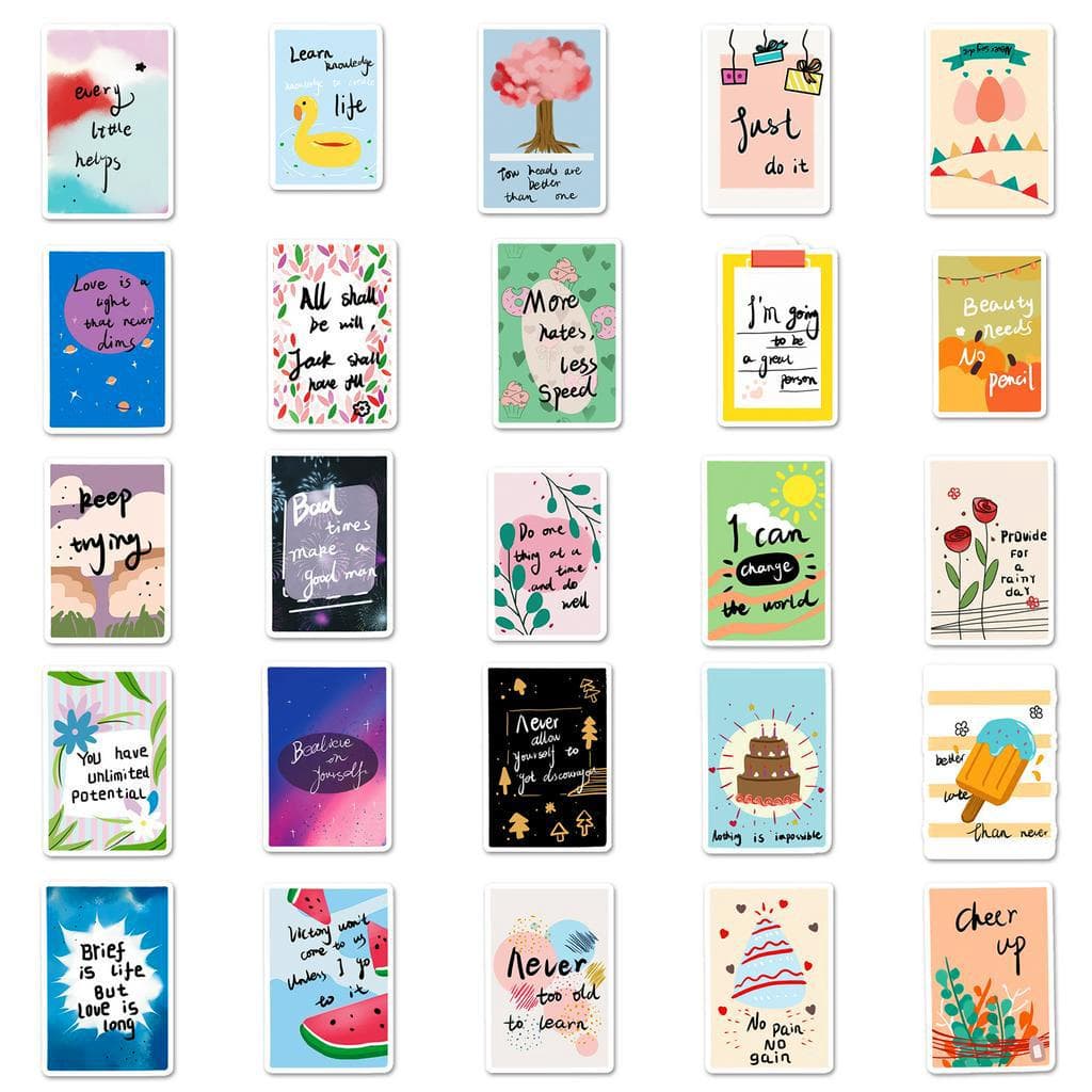 50 ชิ้นตลก Encourage สติกเกอร์กันน้ํา DIY สําหรับโทรศัพท์แล็ปท็อปรถสติกเกอร์ Creative Home Decal รูปที่ 3
