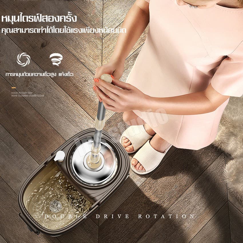 ชุดถังปั่น ม็อบถูพื้น ไม้ม็อบถูพื้น อุปกรณ์ไม้ถูพื้น รูปที่ 3