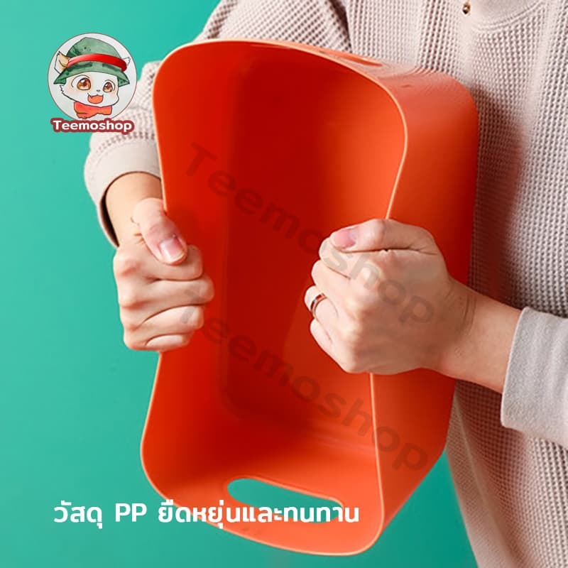 กล่องเก็บของ ตะกร้าเก็บของ กล่องพลาสติกเก็บของ กล่องพลาสติก มี3ขนาด 7สี สินค้าส่งจากไทย รูปที่ 8