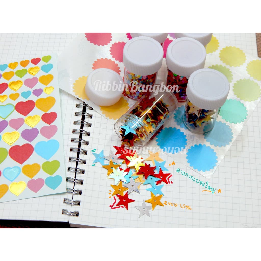 กากเพชร กลิตเตอร์ดาว glitter เลื่อมกากเพชรรูปดาว หัวใจ รูปที่ 3