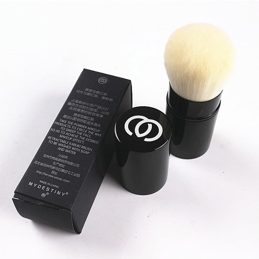 Kabuki Brush แปรงพกพา ปัดแป้ง/ปัดแก้ม มีปลอกฝาปิด แปรงคาบูกิ รูปที่ 2