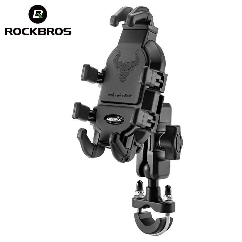 ROCKBROS ที่ยึดโทรศัพท์มอเตอร์ไซค์ ที่ยึดโทรศัพท์จักรยาน กันกระแทกคุณภาพสูง กันตก รูปที่ 1