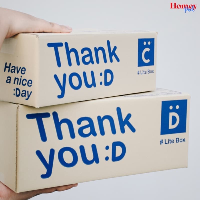 กล่องพัสดุ Thank you 00/0/0+4/AA/A/2A/B/2B/C/D ขนาดไปรษณีย์ รูปที่ 4